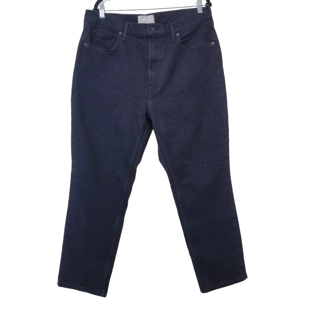 Everlane The Original Cheeky Crop Jeans Organic Cotton High Rise Black Denim
